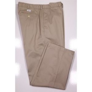 Vineyard Vines Solid Khaki Tan Flat Front Chino Pants 38x32